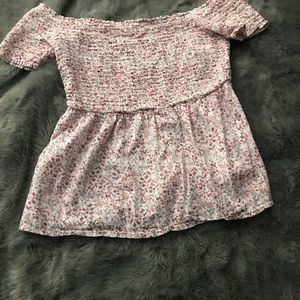 off the shoulder floral top